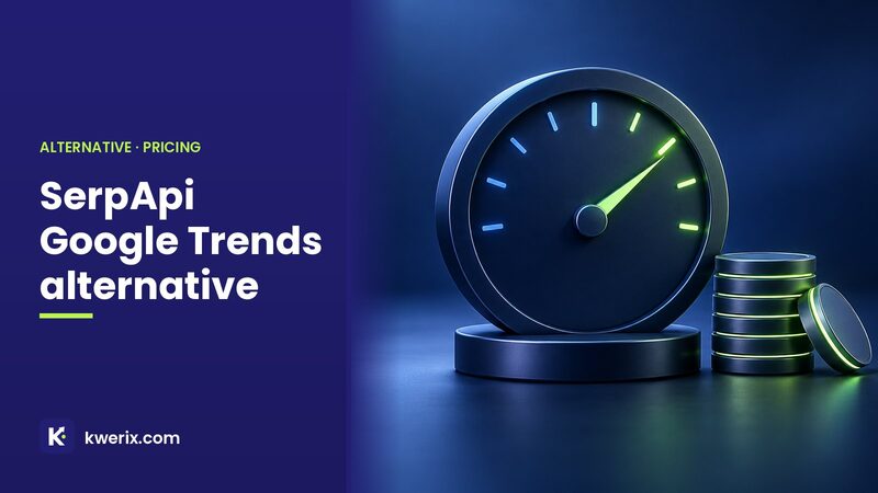 SerpApi Google Trends alternative illustration: a subscription meter next to pay-per-use tokens